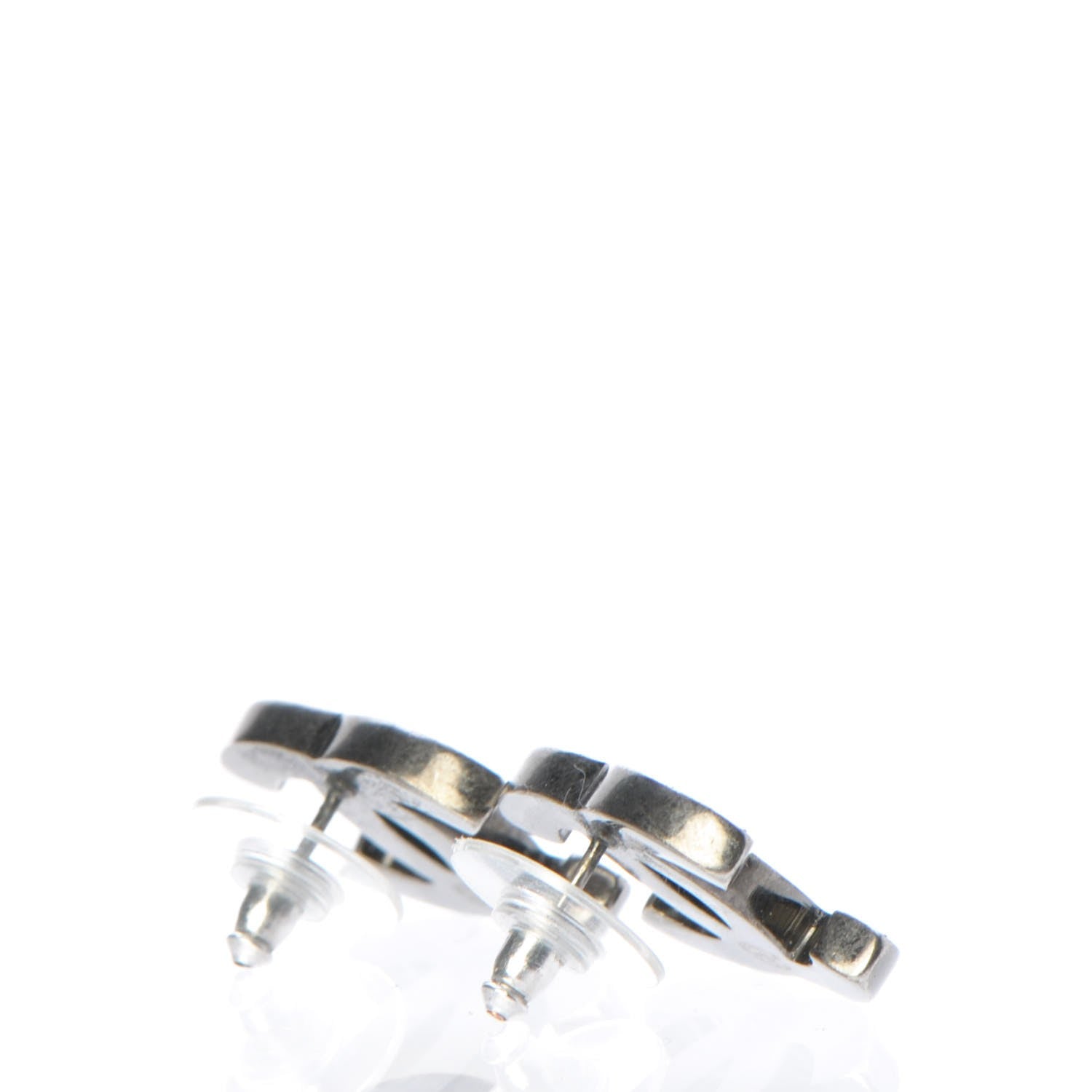 Chanel Lambskin CC Earrings Marine 3 of 6