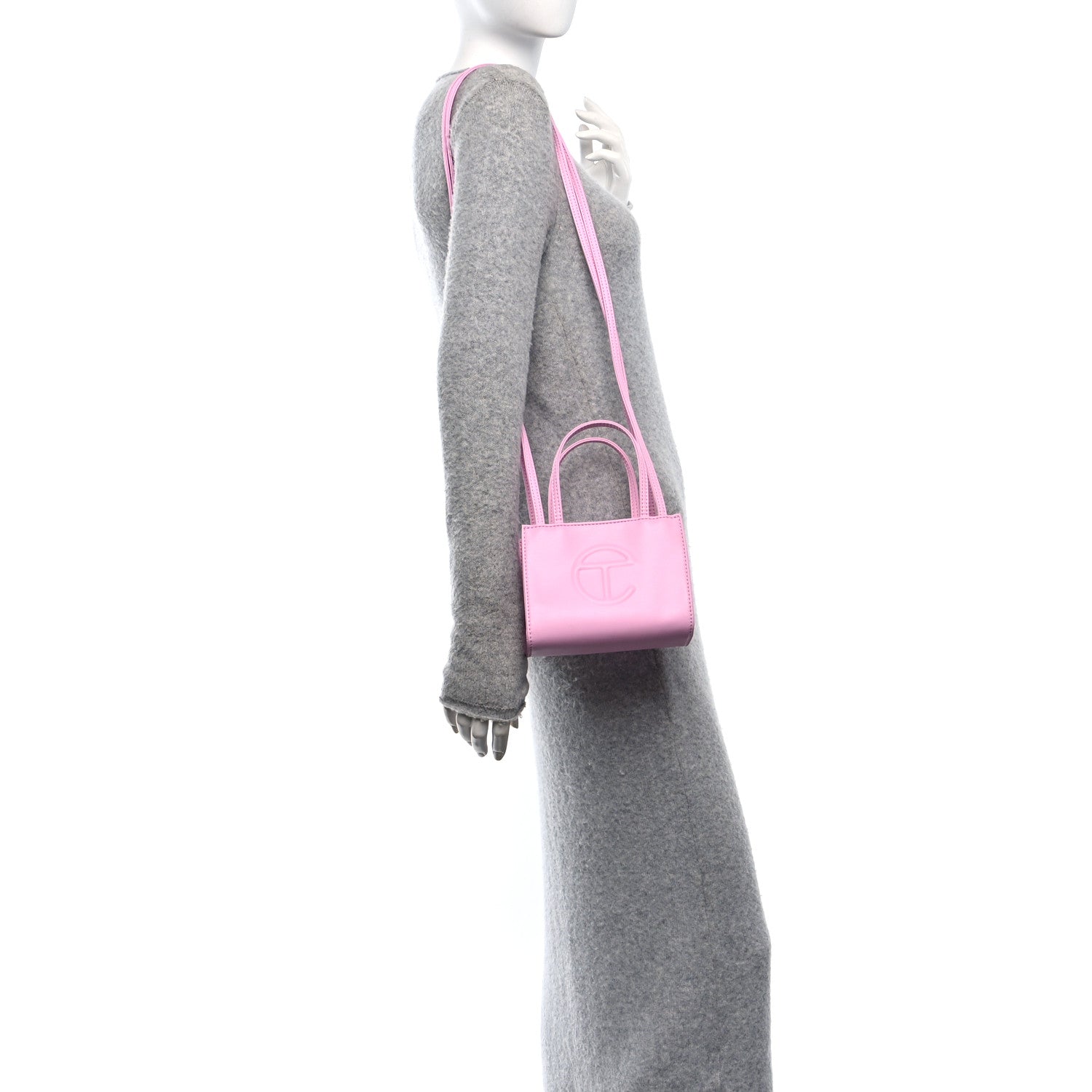 Telfar Vegan Leather Small Shopping Bag Bubblegum 2 of 10