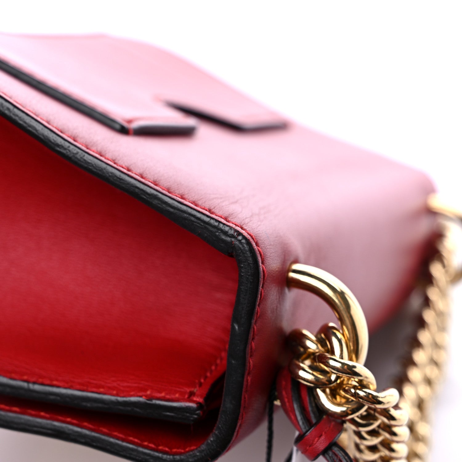 Gucci Calfskin Small Padlock Shoulder Bag Hibiscus Red 13 of 15