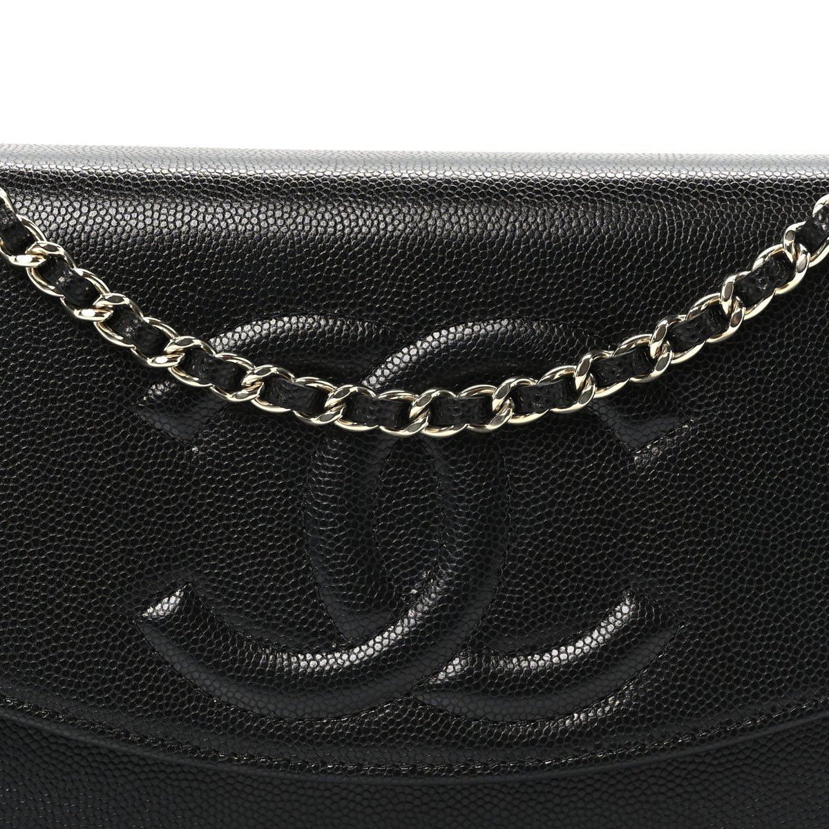 Chanel Caviar Timeless CC Wallet On Chain WOC Black 8 of 10