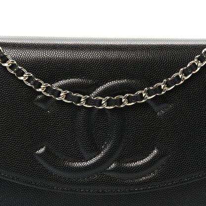Chanel Caviar Timeless CC Wallet On Chain WOC Black 8 of 10