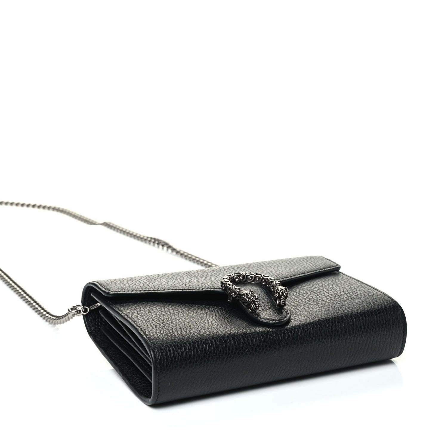 Calfskin Mini Dionysus Chain Wallet Black