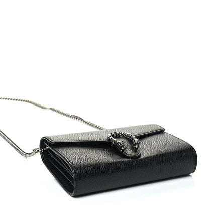 Gucci Calfskin Mini Dionysus Chain Wallet Black 3 of 5