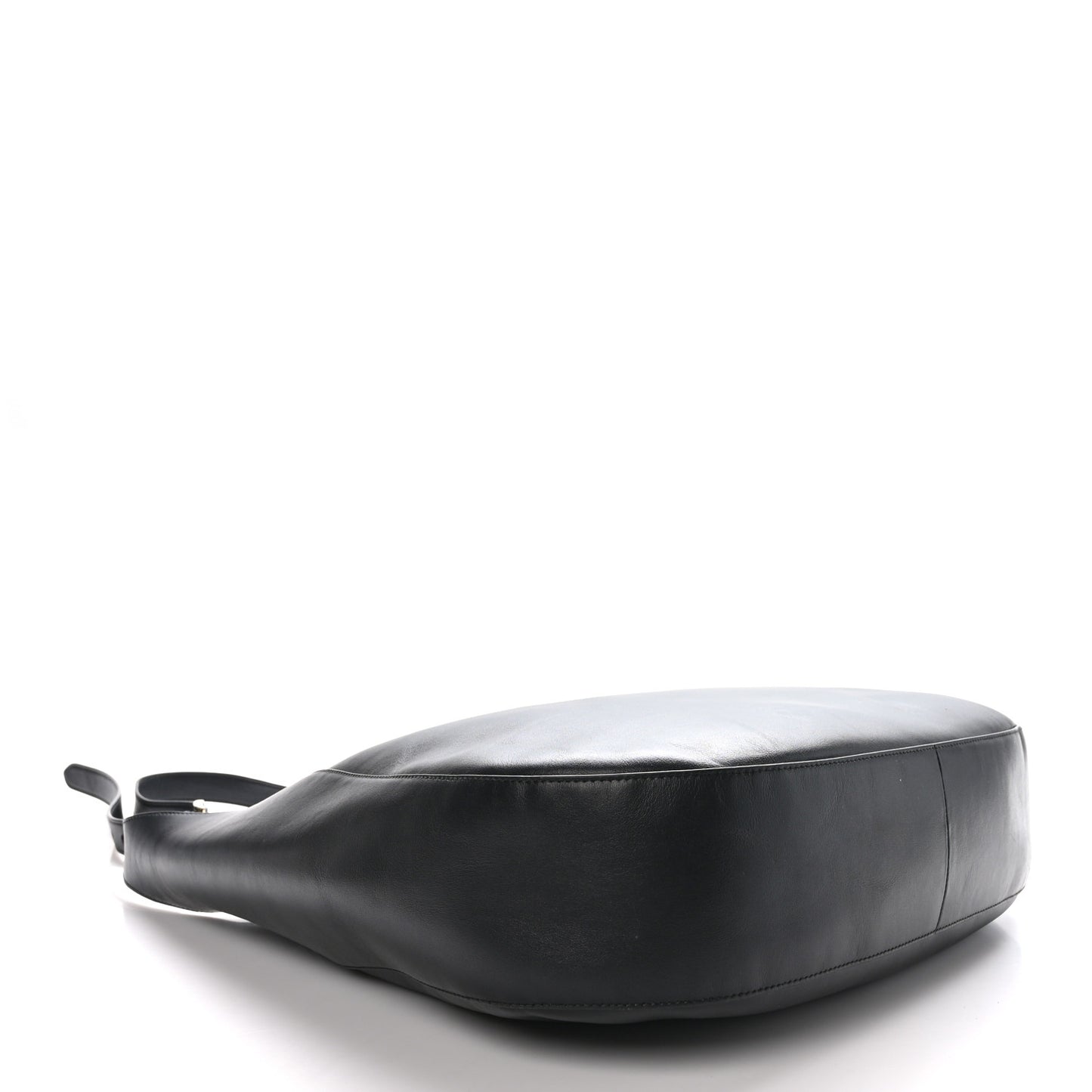 City Calfskin Triangle Large Hobo Shoulder Bag Black