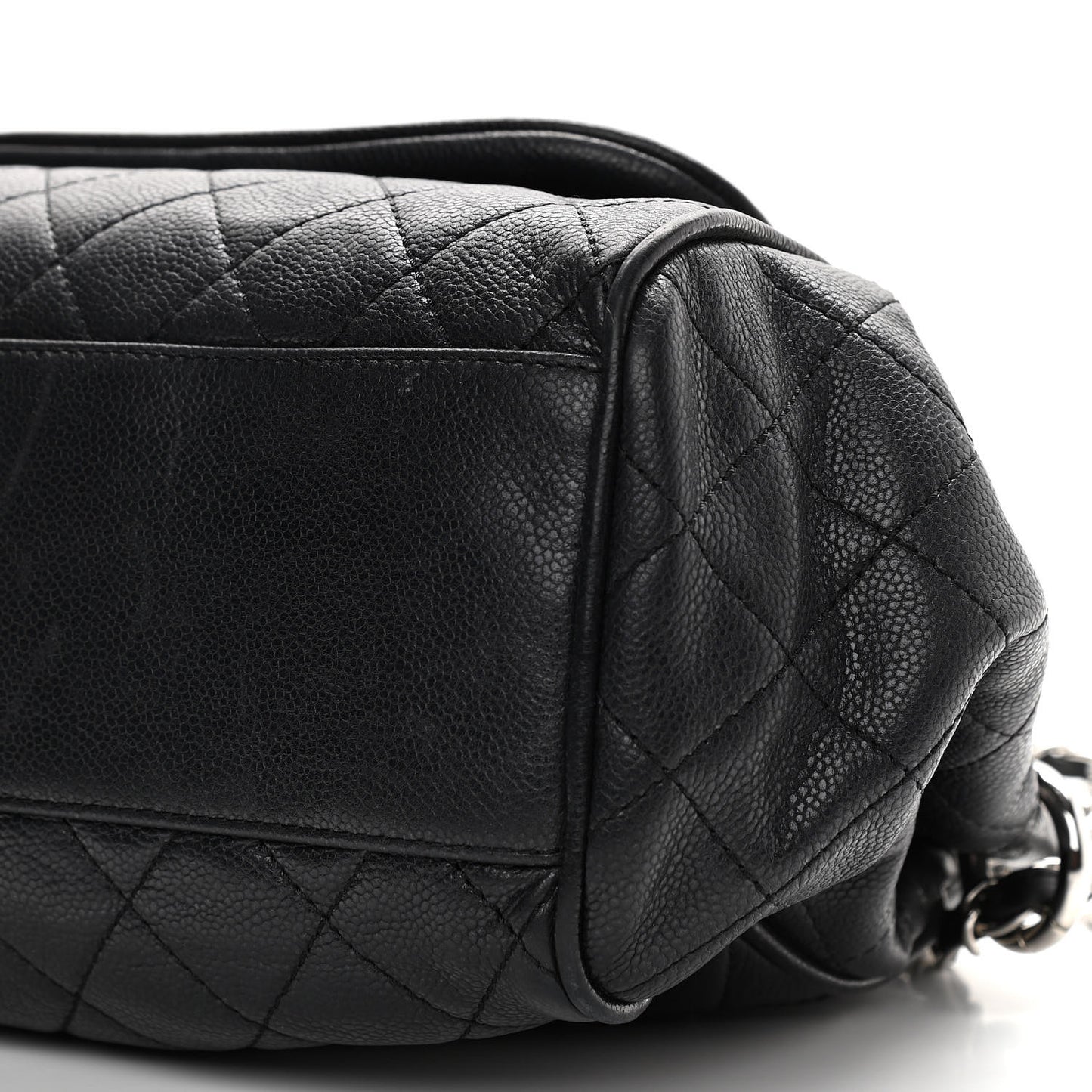 Caviar Quilted Timeless Accordion Flap Black