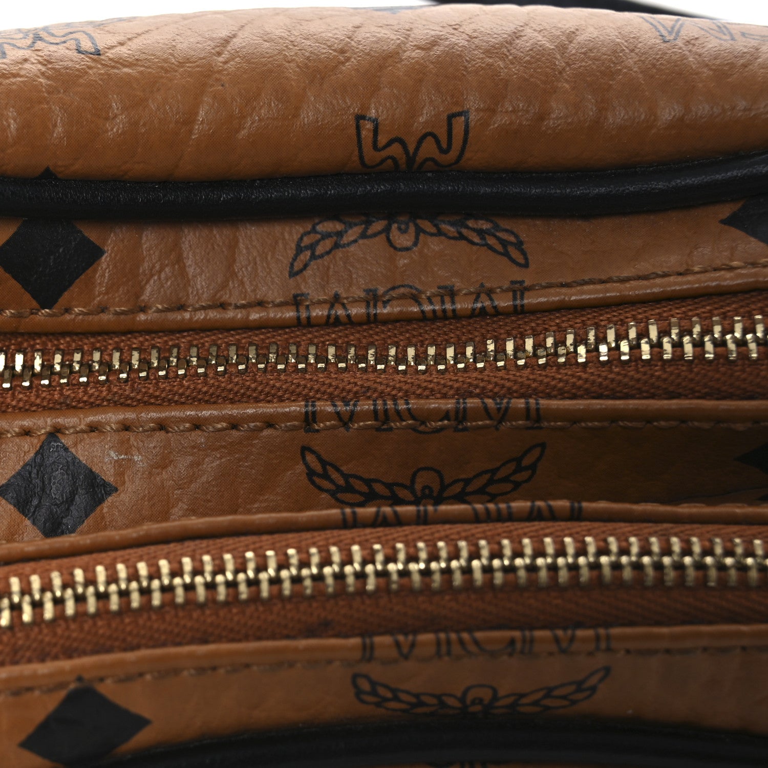 MCM Visetos Mini Camera Crossbody Bag Cognac 1745018 – FASHIONPHILE