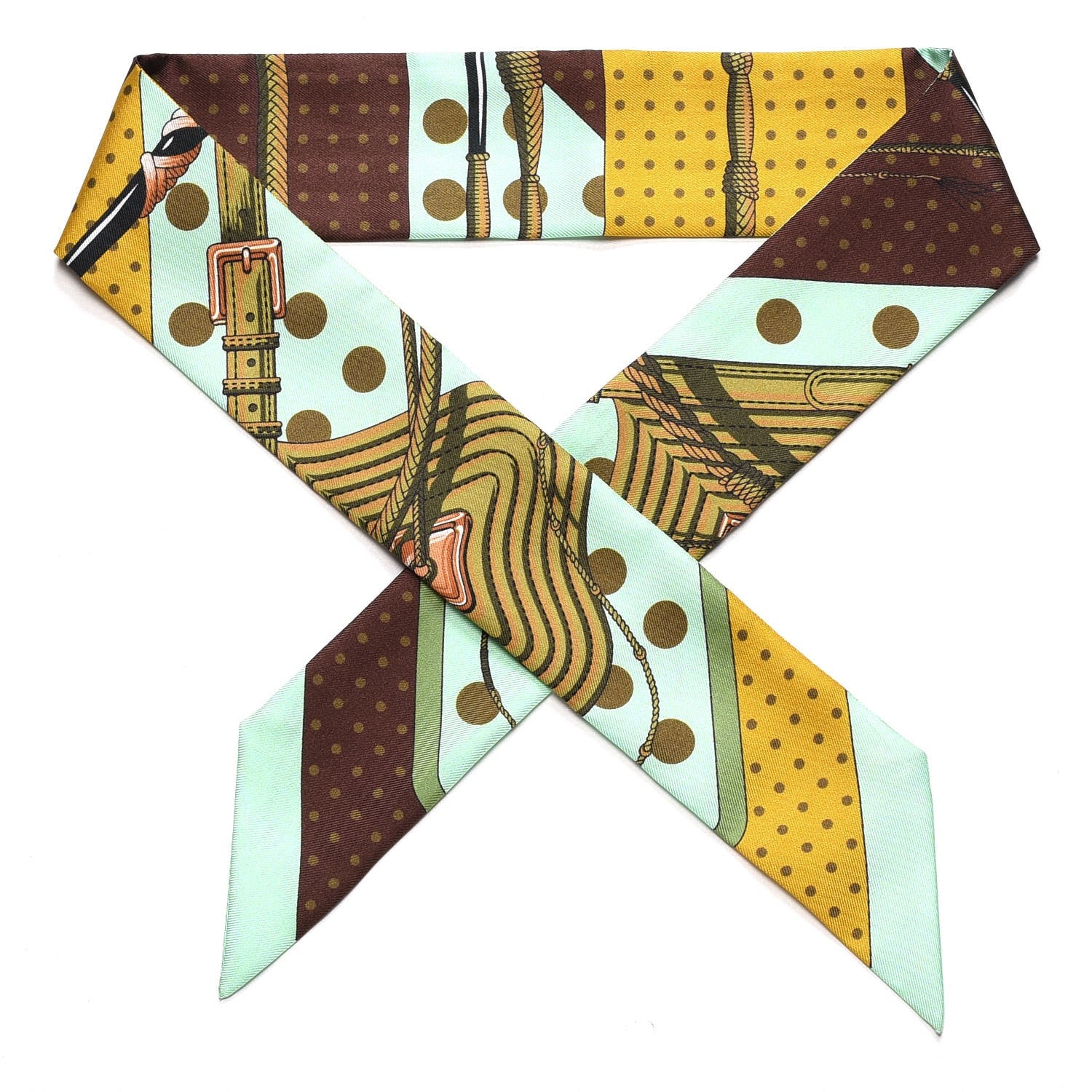 Hermes Silk Clic-Clac A Pois Twilly 1 of 5