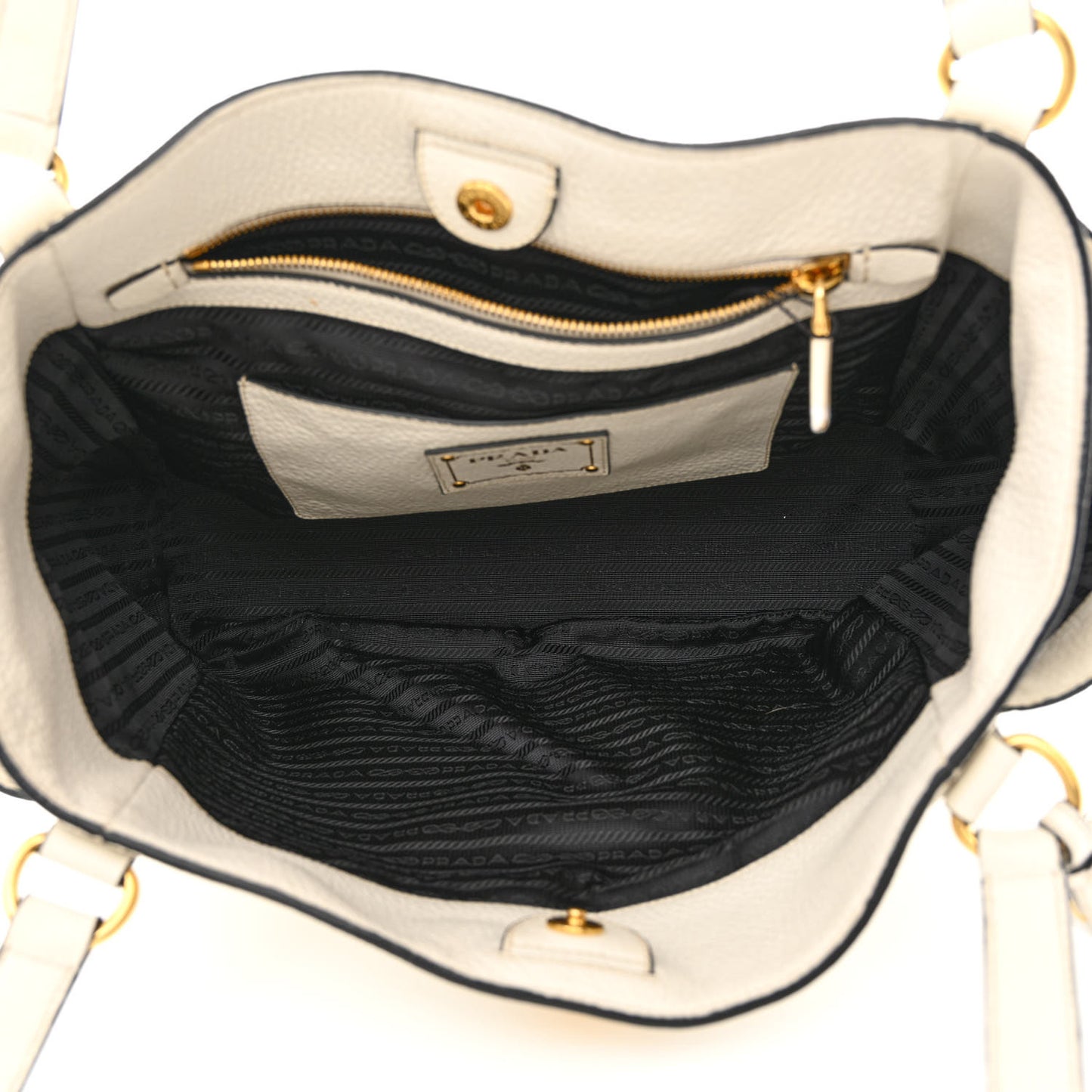 Vitello Daino Side Pocket Tote Talco