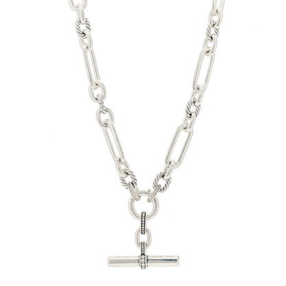 David Yurman Sterling Silver Diamond Lexington Chain Necklace 1 of 5