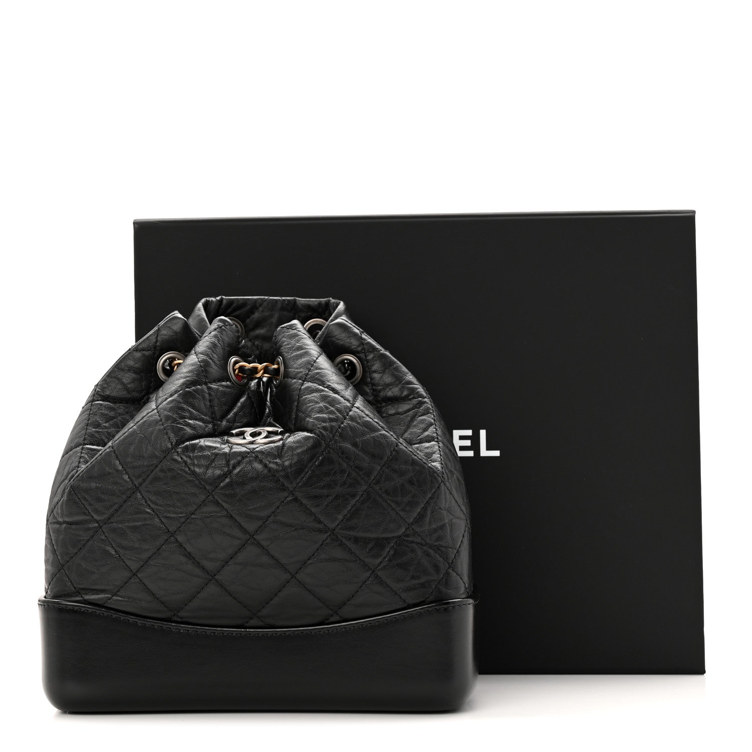 Chanel Aged Calfskin Quilted Small Gabrielle Backpack Black 11 of 11