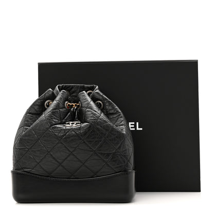 Chanel Aged Calfskin Quilted Small Gabrielle Backpack Black 11 of 11
