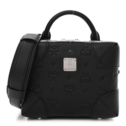 MCM Calfskin Ottomar Monogram Soft Berlin Crossbody Black 1 of 10