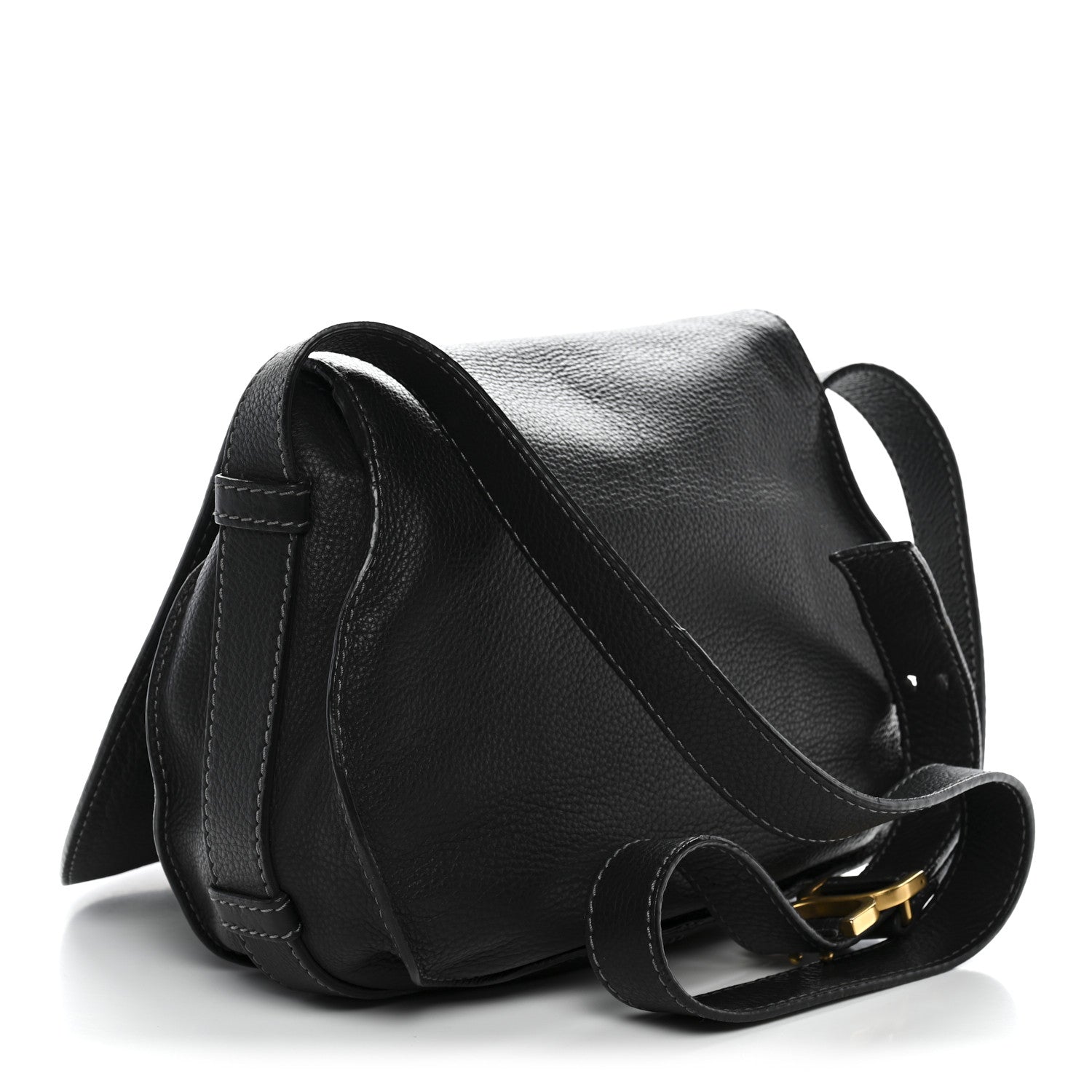 Chloe Calfskin Medium Marcie Round Crossbody Bag Black 2 of 12