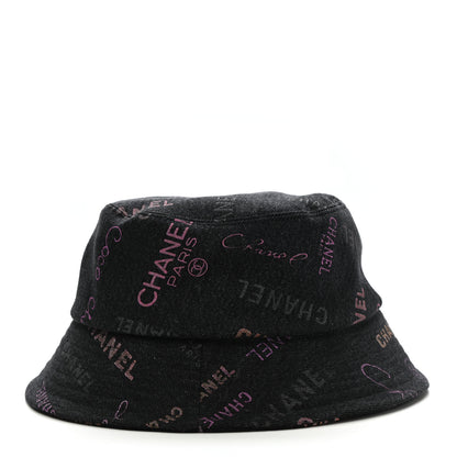 Chanel Denim Mood Cloche Bucket Hat M Black 5 of 7