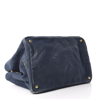 Prada Canvas Canapa Logo Tote Blue 4 of 9