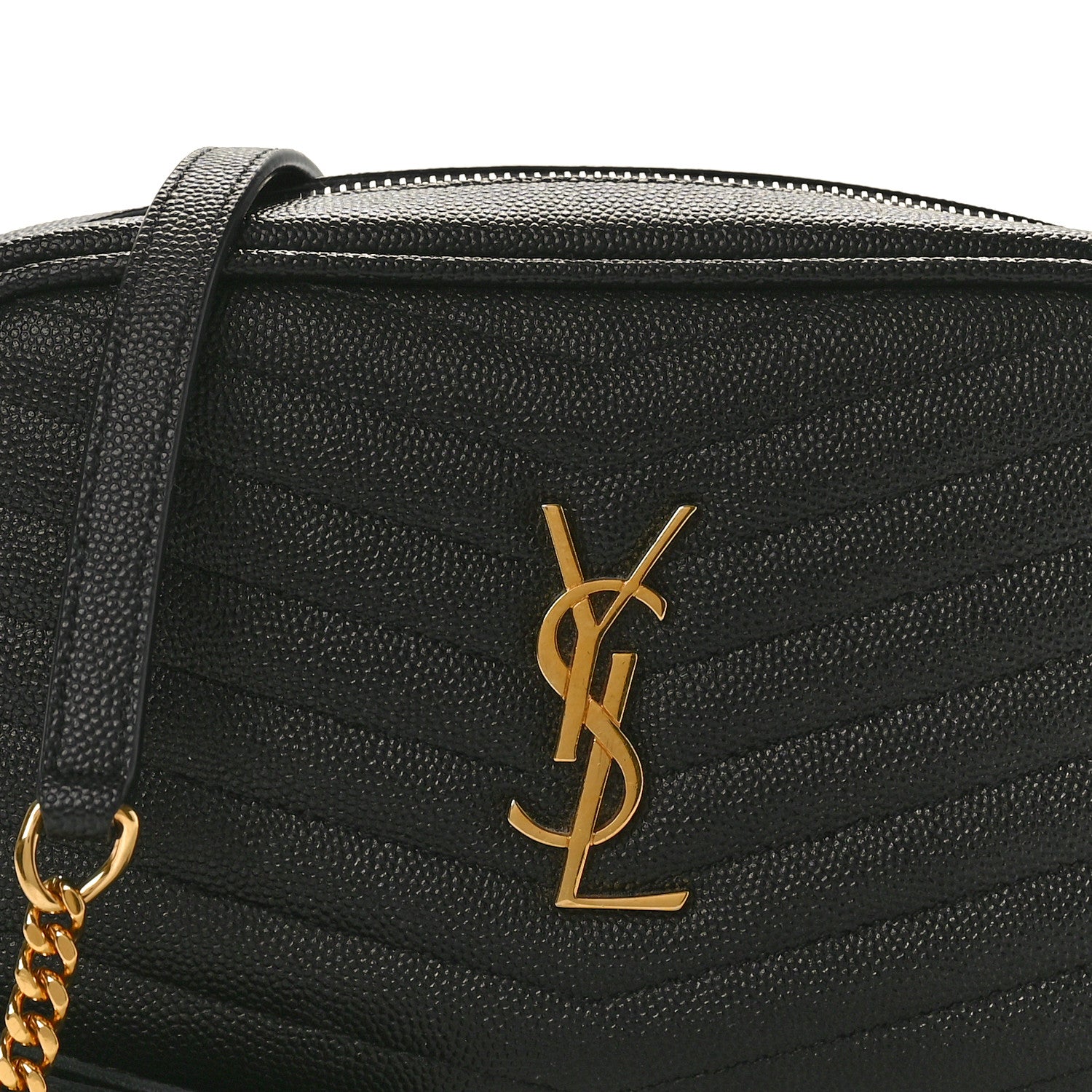 Saint Laurent Grain De Poudre Matelasse Monogram Mini Lou Camera Bag Black 8 of 10