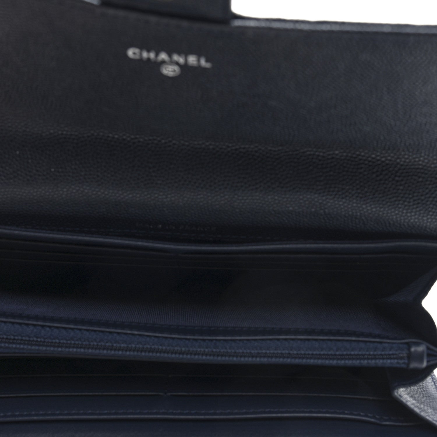 Chanel Caviar Quilted Large Gusset Flap Wallet Navy 5 of 7