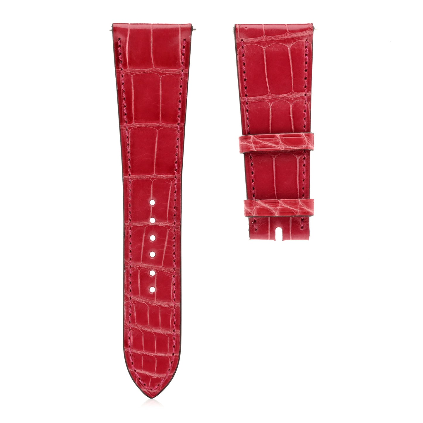 Matte Alligator Heure H Hour Watch 30mm Strap Fuchsia