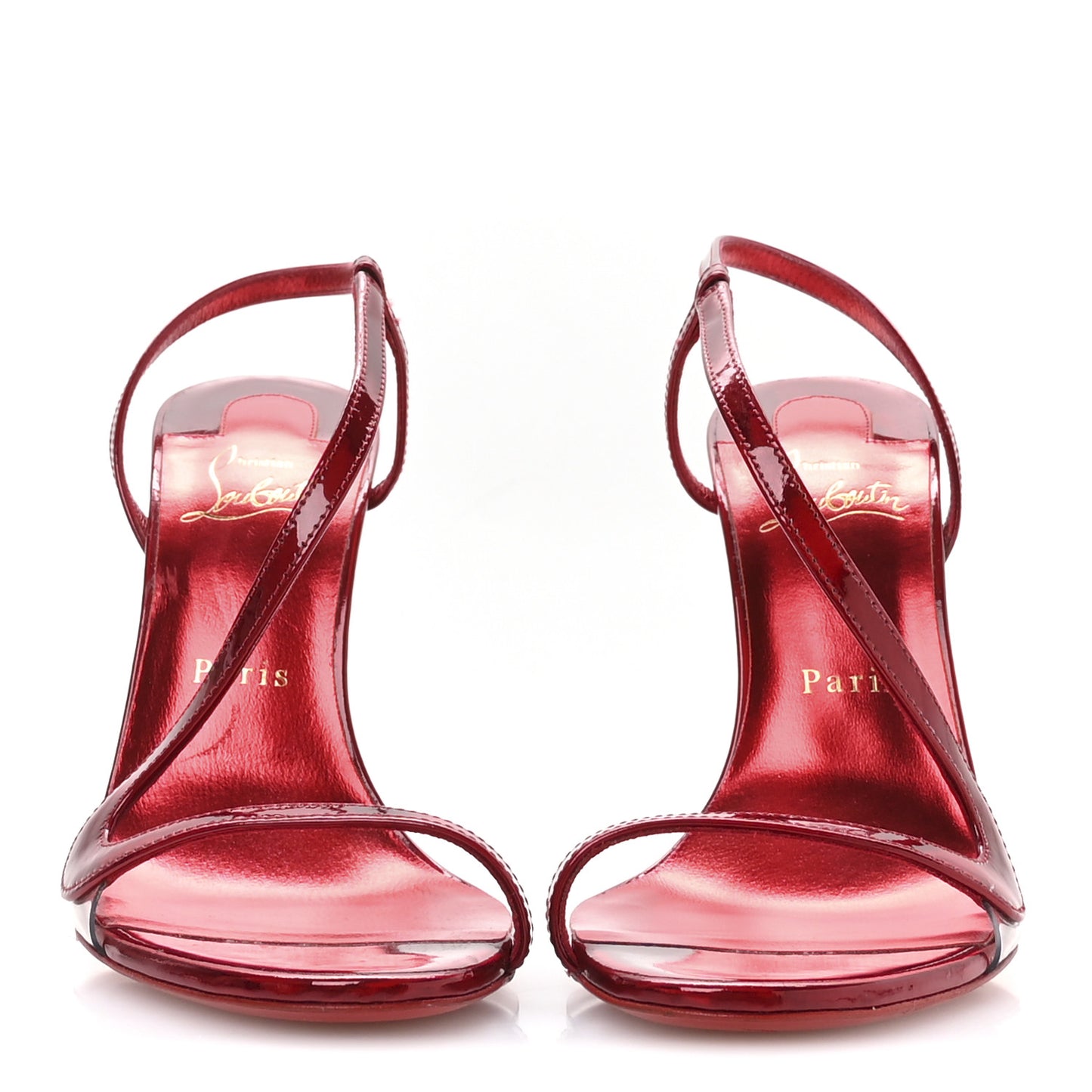 Metallic Patent Rosalie 100 Sandals 38.5 Loubi