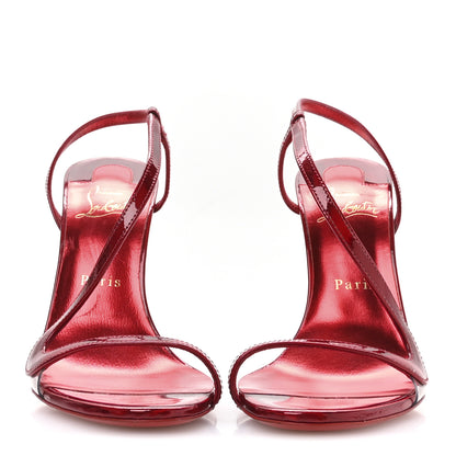 Christian Louboutin Metallic Patent Rosalie 100 Sandals 38.5 Loubi 3 of 8