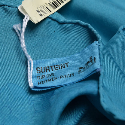 Hermes Silk Dip Dye Scarf 90 Turquoise 4 of 5