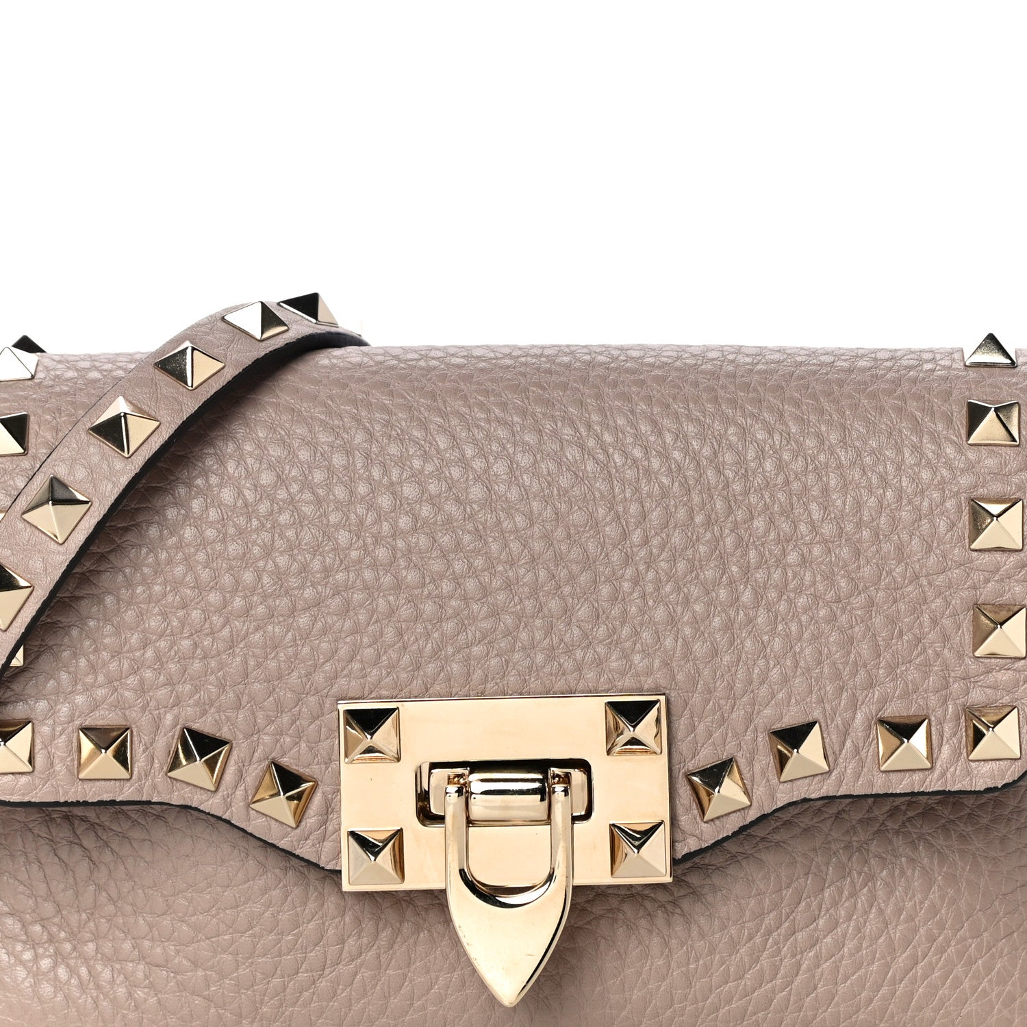 Valentino Garavani Pebbled Calfskin Mini Rockstud Crossbody Bag Poudre 6 of 8