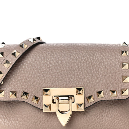 Valentino Garavani Pebbled Calfskin Mini Rockstud Crossbody Bag Poudre 6 of 8