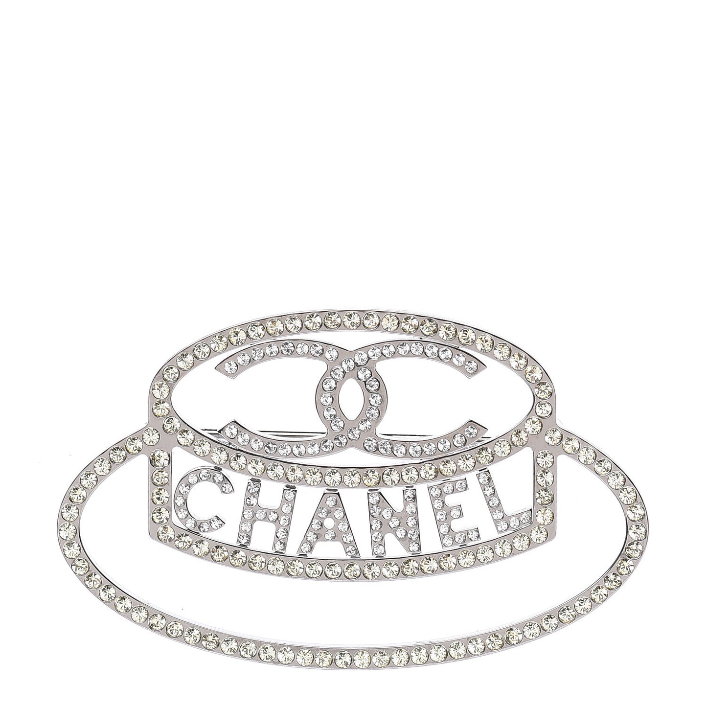 Ruthenium Strass Crystal Hat Brooch Pale Yellow