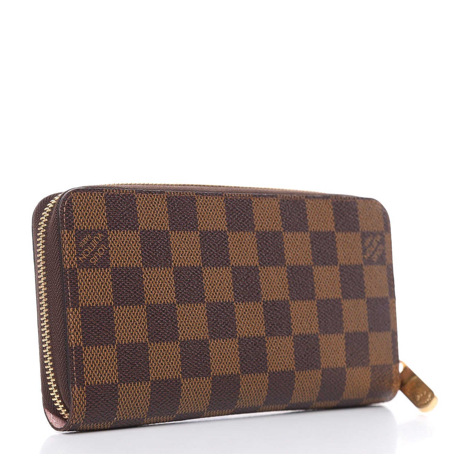 Louis Vuitton Damier Ebene Zippy Wallet Rose Ballerine 3 of 9
