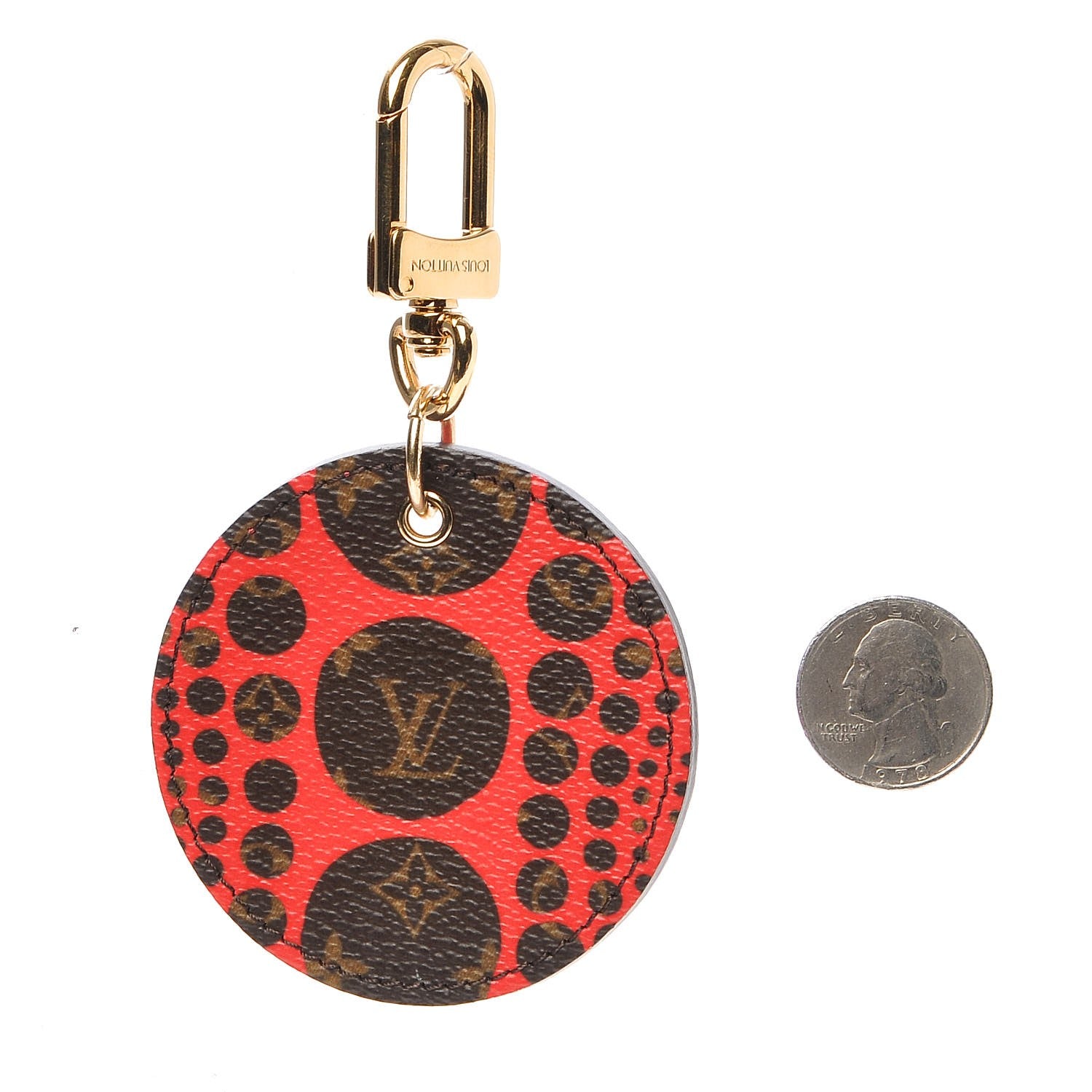 Louis Vuitton Monogram Kusama Pumpkin Dots Key Holder Red 2 of 4