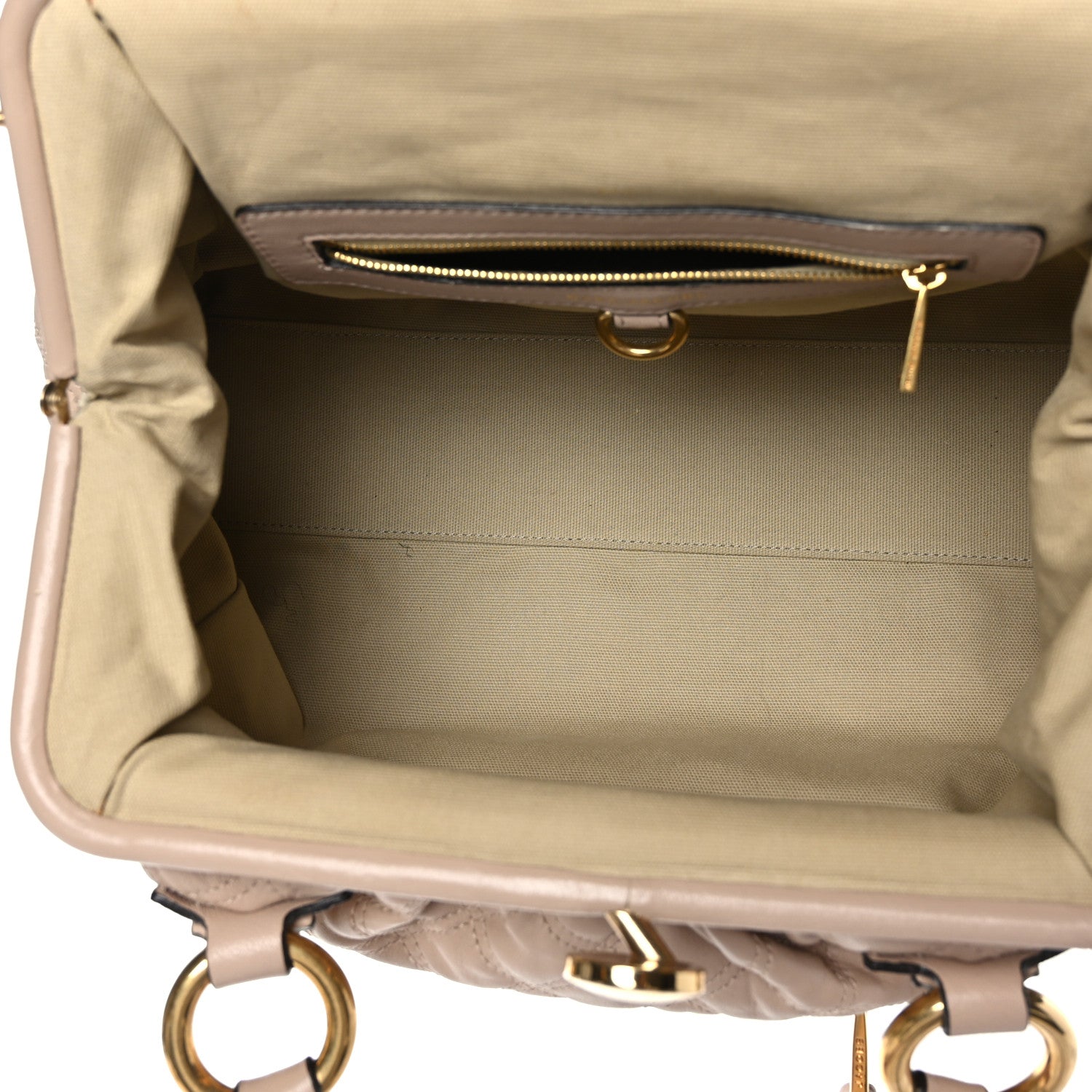 Marc Jacobs Calfskin Quilted Stam Beige 5 of 9