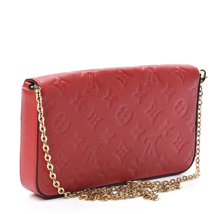 Louis Vuitton Empreinte Pochette Felicie Chain Wallet Cherry 3 of 9