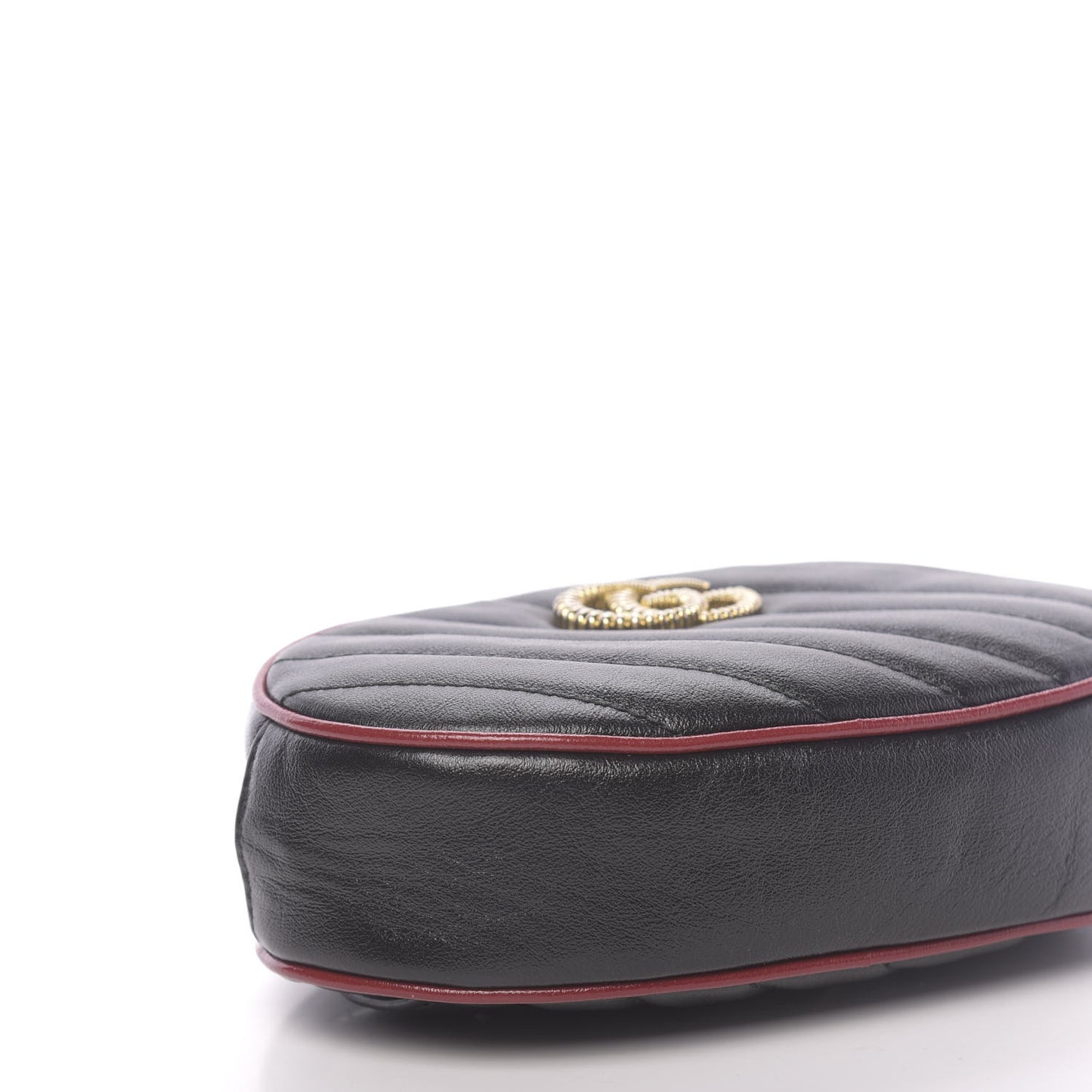 Azalea Calfskin Matelasse Diagonal Torchon GG Marmont Belt Bag 85 34 Black Romantic Cerise