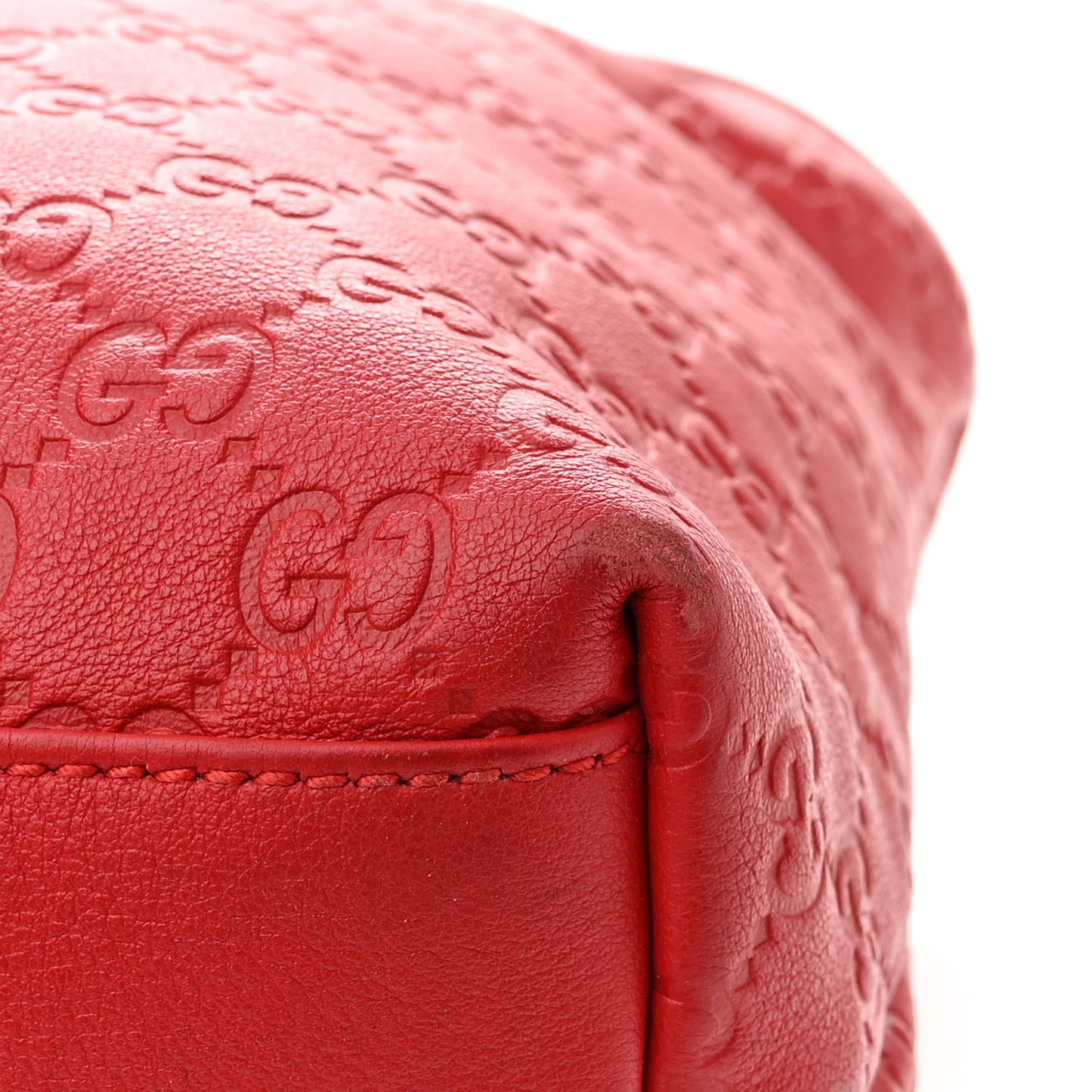 Guccissima Medium Zippered Shopping Tote Red