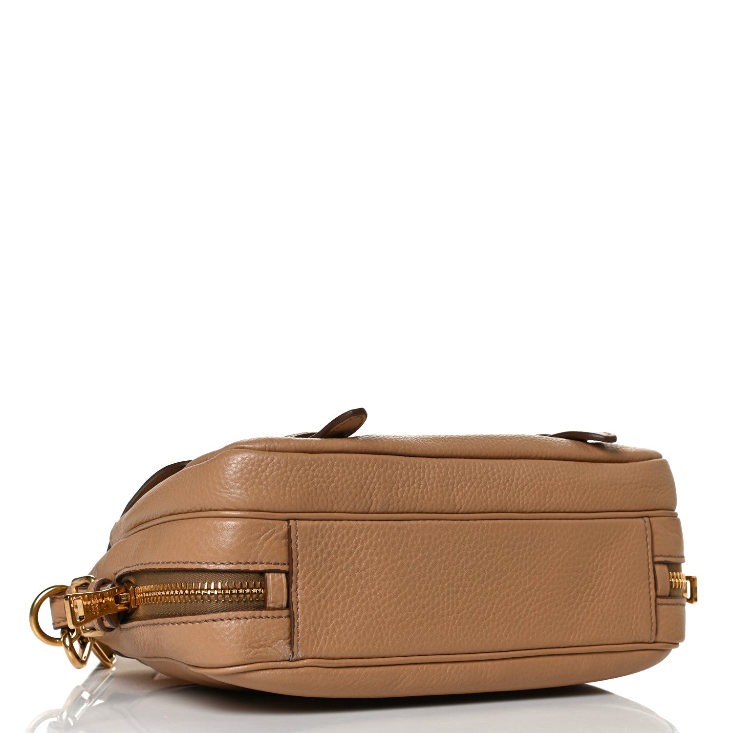 Prada Vitello Daino Push Lock Messenger Bag Noisette 4 of 13