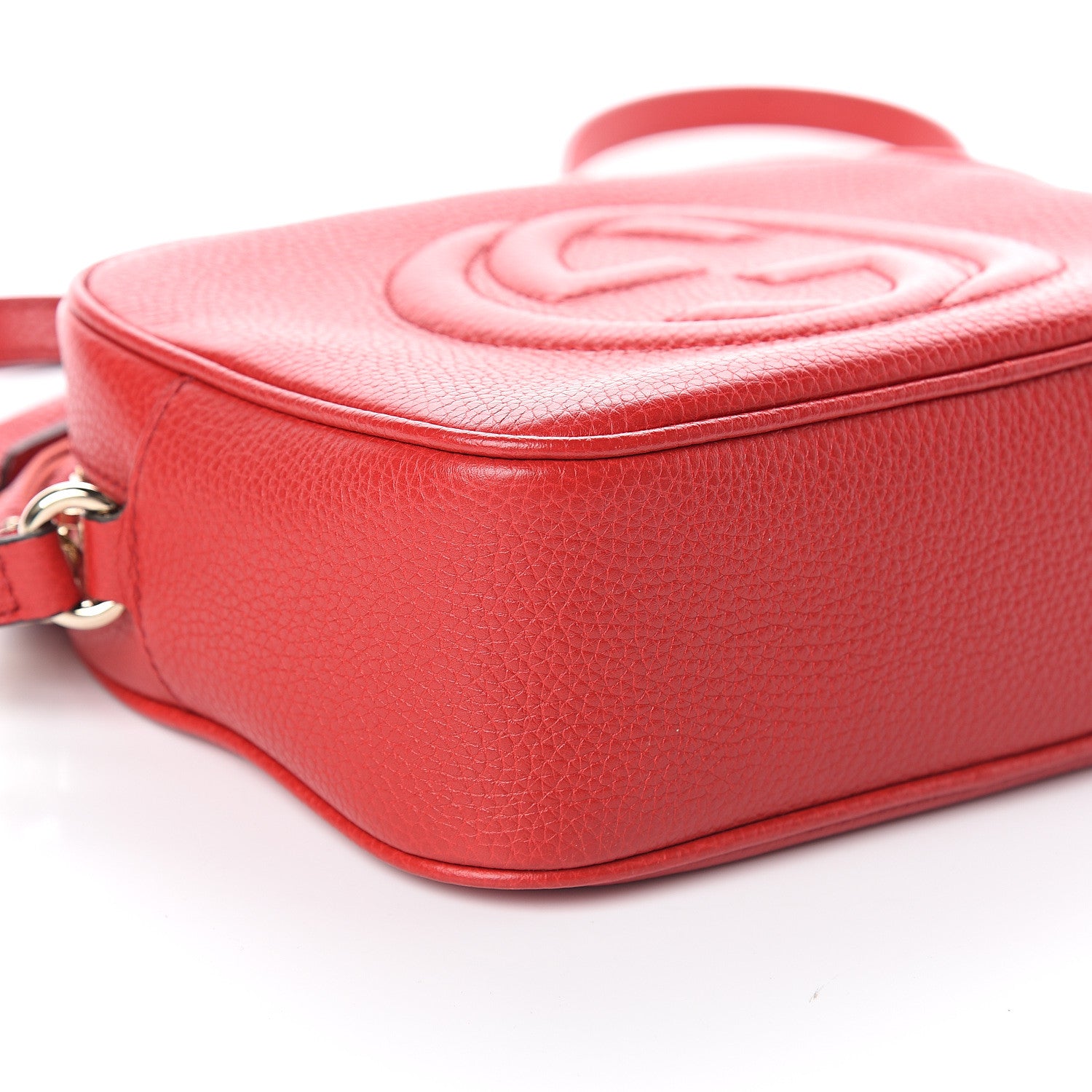 Gucci Pebbled Calfskin Small Soho Disco Bag Tabasco Red 7 of 8