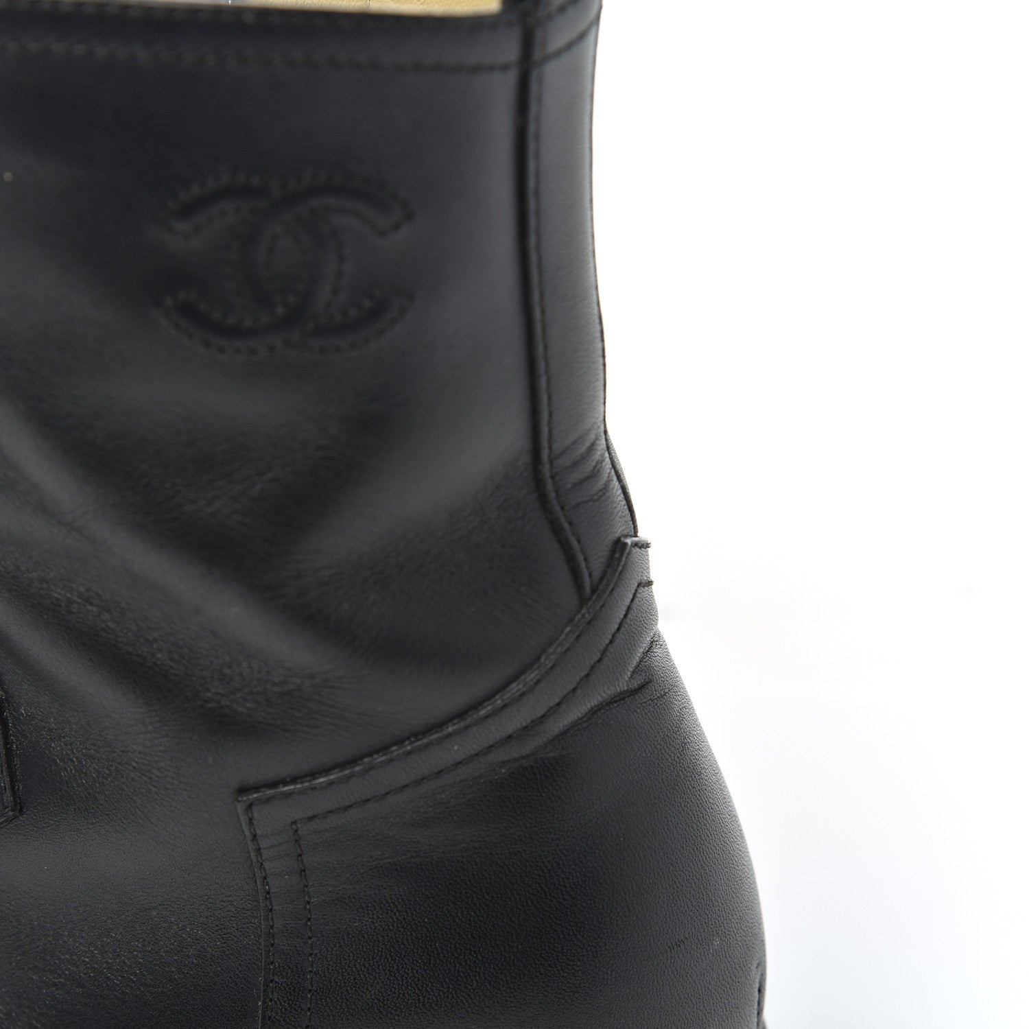 Chanel Calfskin Paris Dallas Zip Ankle Boots 36 Black 13 of 18