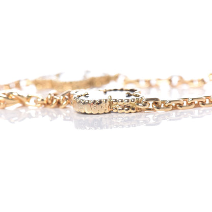 Van Cleef & Arpels 18K Yellow Gold Gray Mother of Pearl 5 Motifs Vintage Alhambra Bracelet 6 of 7