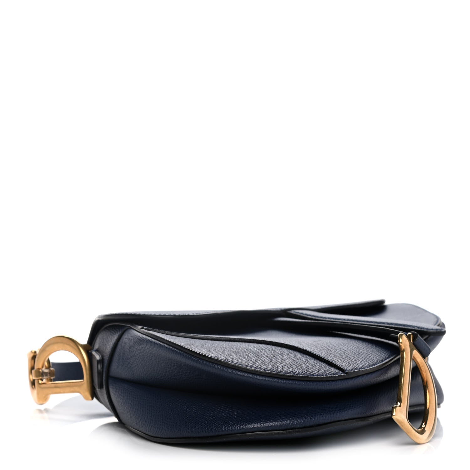 Christian Dior Grained Calfskin Saddle Bag Indigo 5 of 11