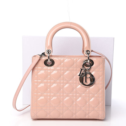 Christian Dior Patent Cannage Medium Lady Dior Rose Clair 11 of 11