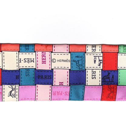 Hermes Silk Bolduc Au Carre Twilly Corail Jaune Multicolor 4 of 4