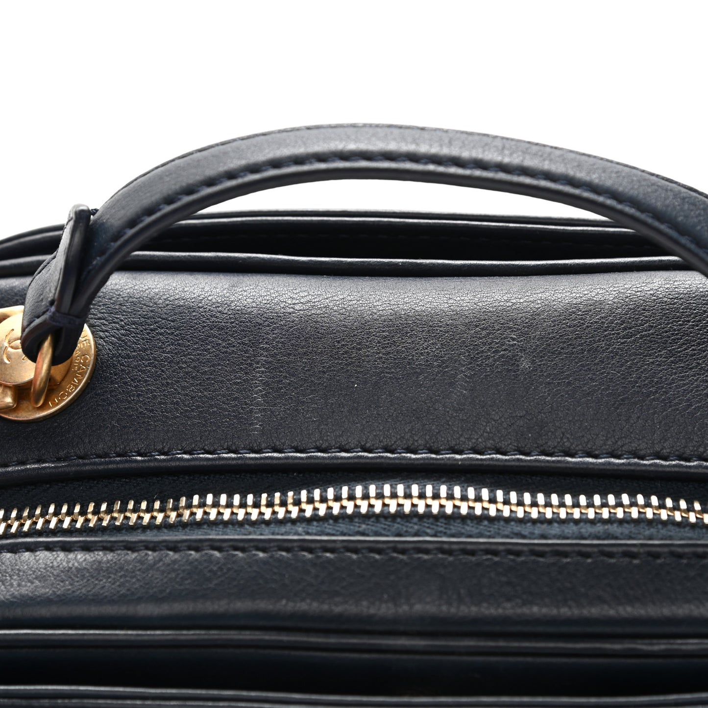 Calfskin Quilted CC Small Vanity Case Navy
