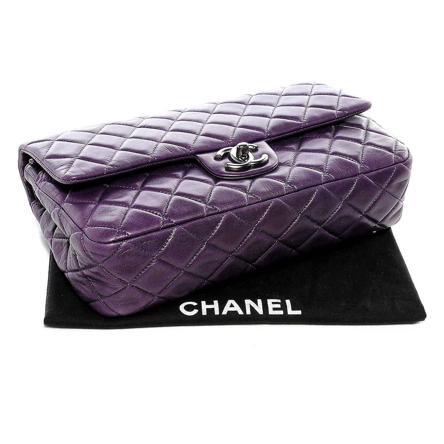 Chanel Lambskin Medium Double Flap Violet 4 of 8