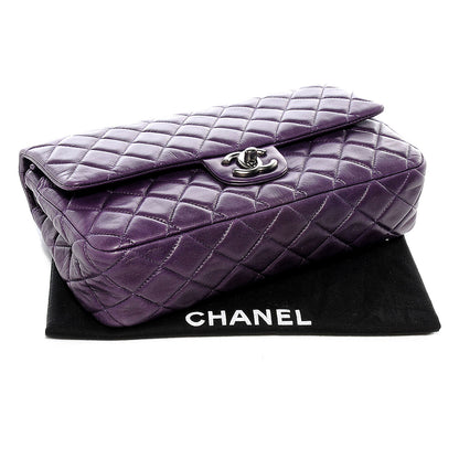 Chanel Lambskin Medium Double Flap Violet 4 of 8