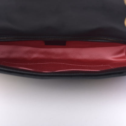 Gucci Velvet Matelasse Loved Embroidered Medium GG Marmont Shoulder Bag Black 5 of 10