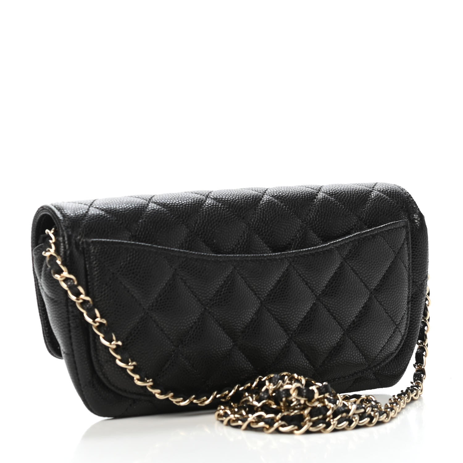 Chanel Caviar Quilted Glasses Case With Chain Black 2 of 4