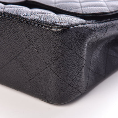 Chanel Caviar Quilted Jumbo Single Flap Black 6 of 11