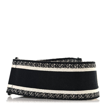 Christian Dior Canvas Embroidered Shoulder Strap Black 2 of 4