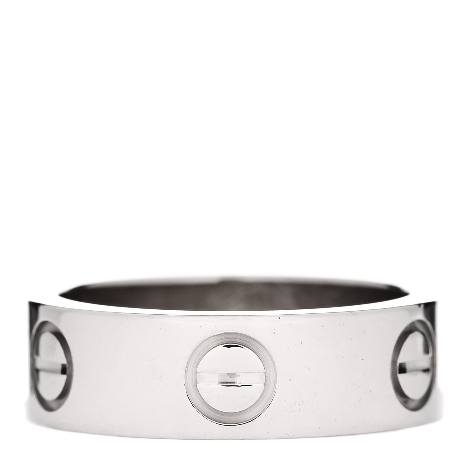 Cartier 18K White Gold 5.5mm LOVE Ring 49 4.75 3 of 4