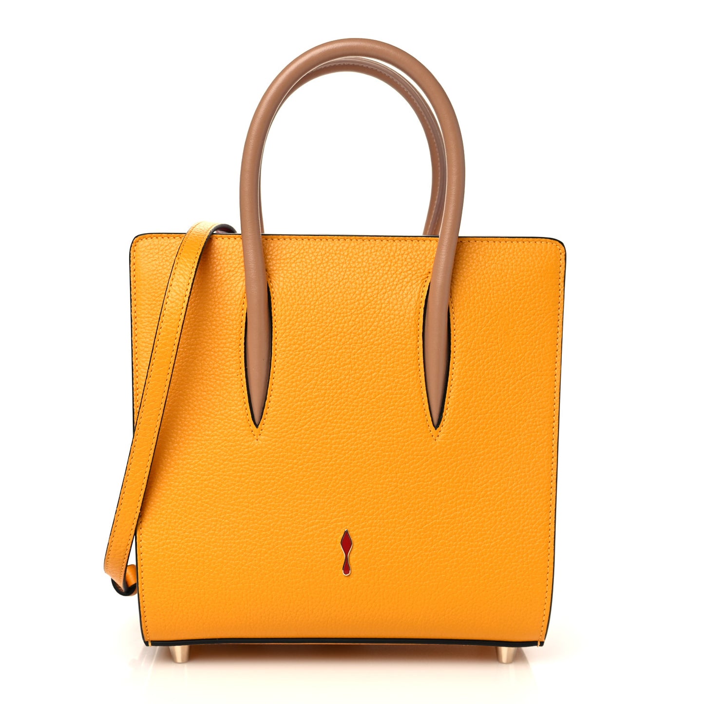 Calfskin Embroidered Studded Small Paloma Full Moon